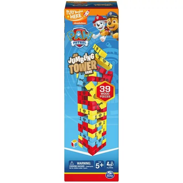 PAW Patrol Jumbling Tower Game, for Families and Kids Ages 5 and up | Walmart (US)