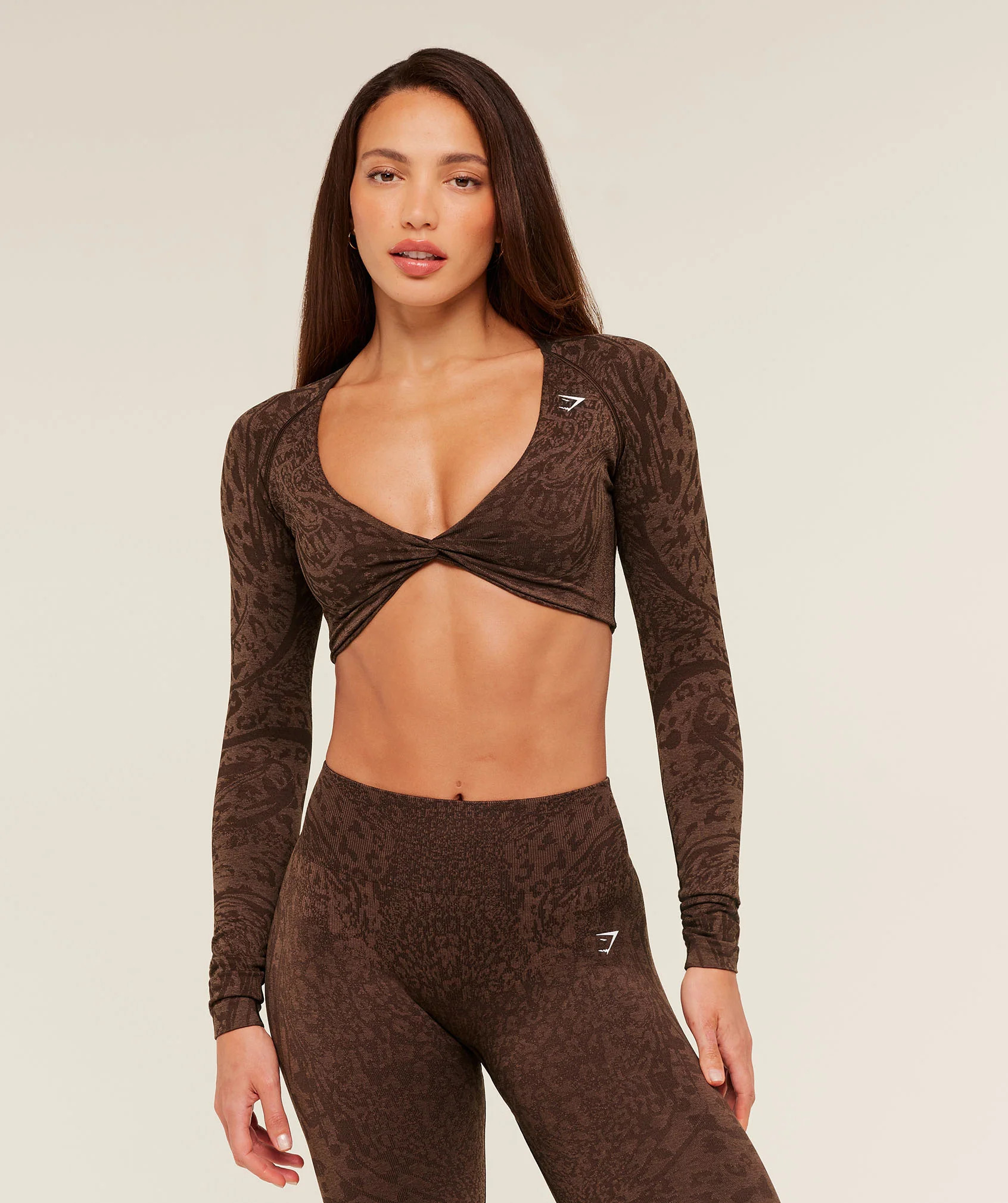 Adapt Animal X Whitney Long Sleeve Crop Top | Gymshark US