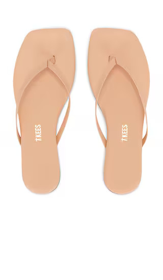 Square Toe Lily Sandal in Nude Beach | Revolve Clothing (Global)