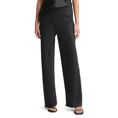 Vince Fluid High Waist Straight Leg Pants in Black at Nordstrom, Size Large | Nordstrom