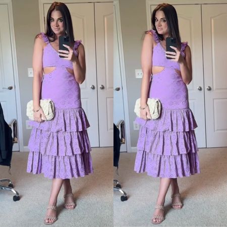 I’m in absolute awe of this lavender eyelet midi dress from Amazon. I think it’s the prettiest dress I own! 

Brunch outfit idea / Shower dress / Wedding guest dress idea / 2Today Finds / #founditoamazon #2todayfinds

#LTKParties