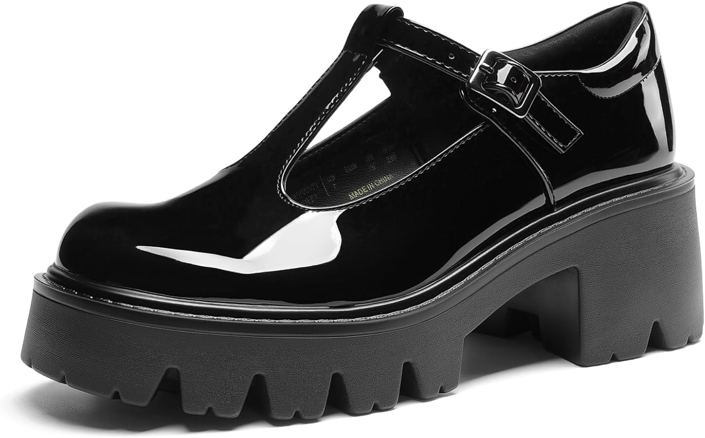 DREAM PAIRS Women's T-Strap Mary Jane Shoes Low Platform Chunky Block Heels Closed Toe Work Pumps... | Amazon (US)
