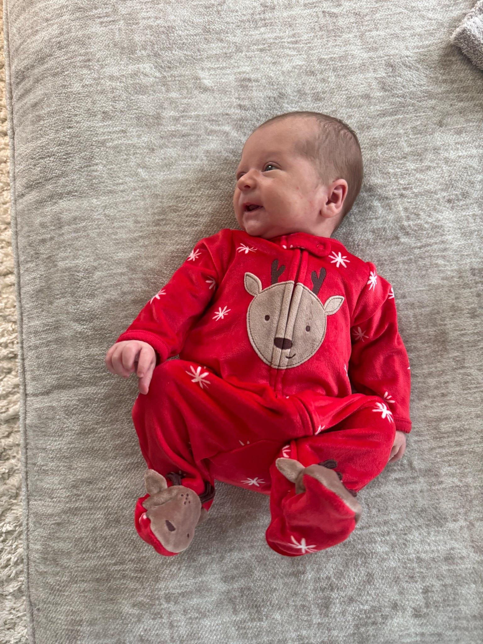 soooo soft and cozy fleece! Teddy is wearing newborn size here and he is 8lb!

#LTKBaby
