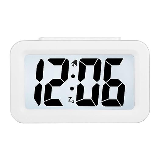 Hense Creative Smart Nightlight Alarm Clock Bedside Desk Table Electronic Clock Battery Operated ... | Amazon (US)