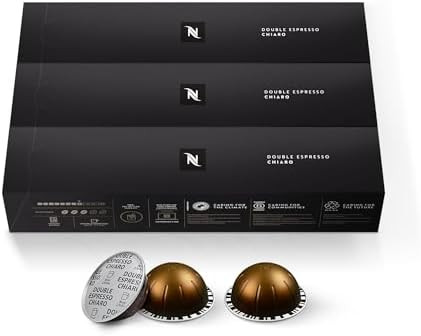 Nespresso Capsules Vertuo, Double Espresso Chiaro, Medium Roast Espresso Coffee, 30-Count Coffee ... | Amazon (US)