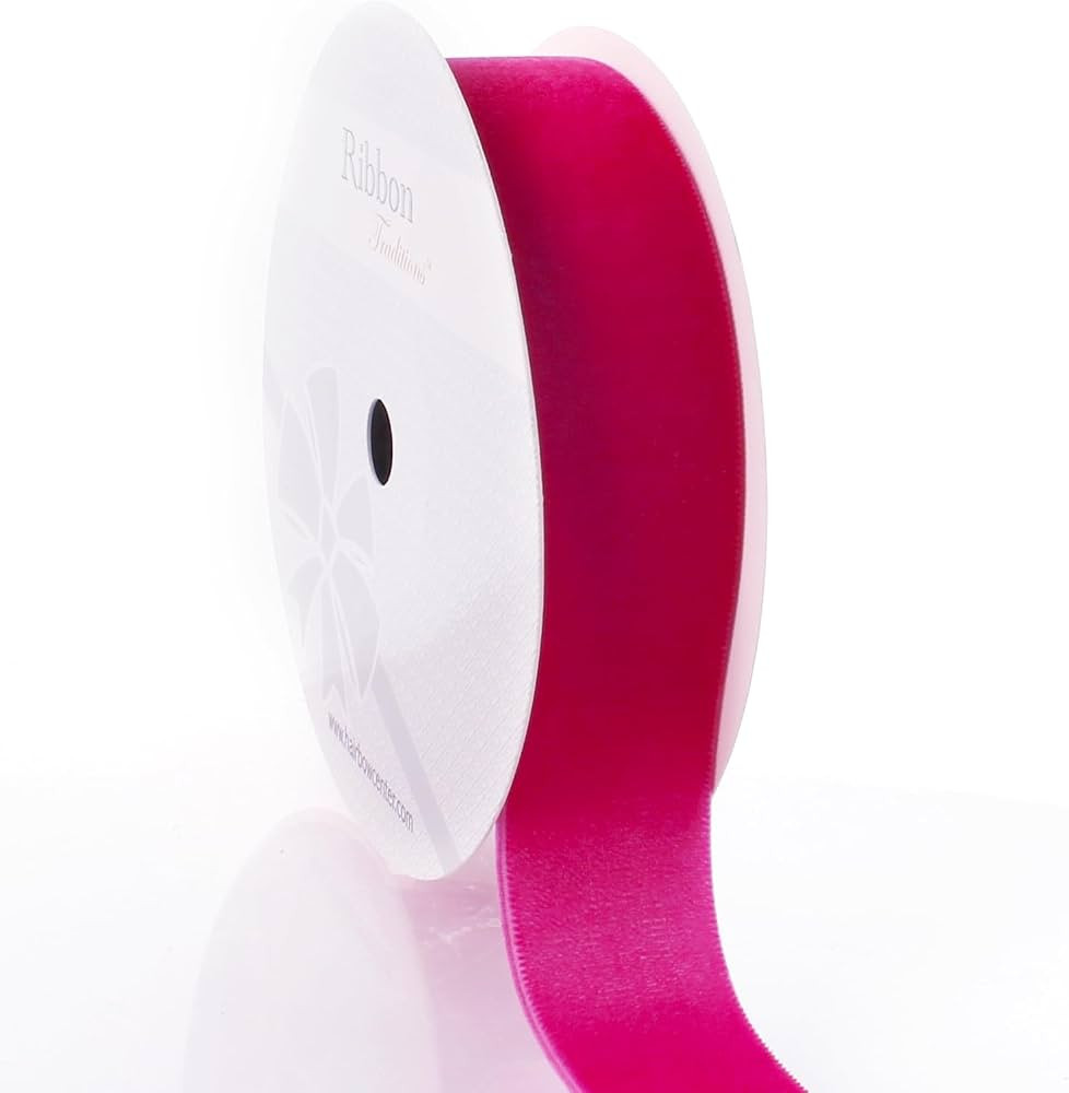 HBC 1" Velvet Ribbon 187 Fuchsia - 25 Yards | Amazon (US)