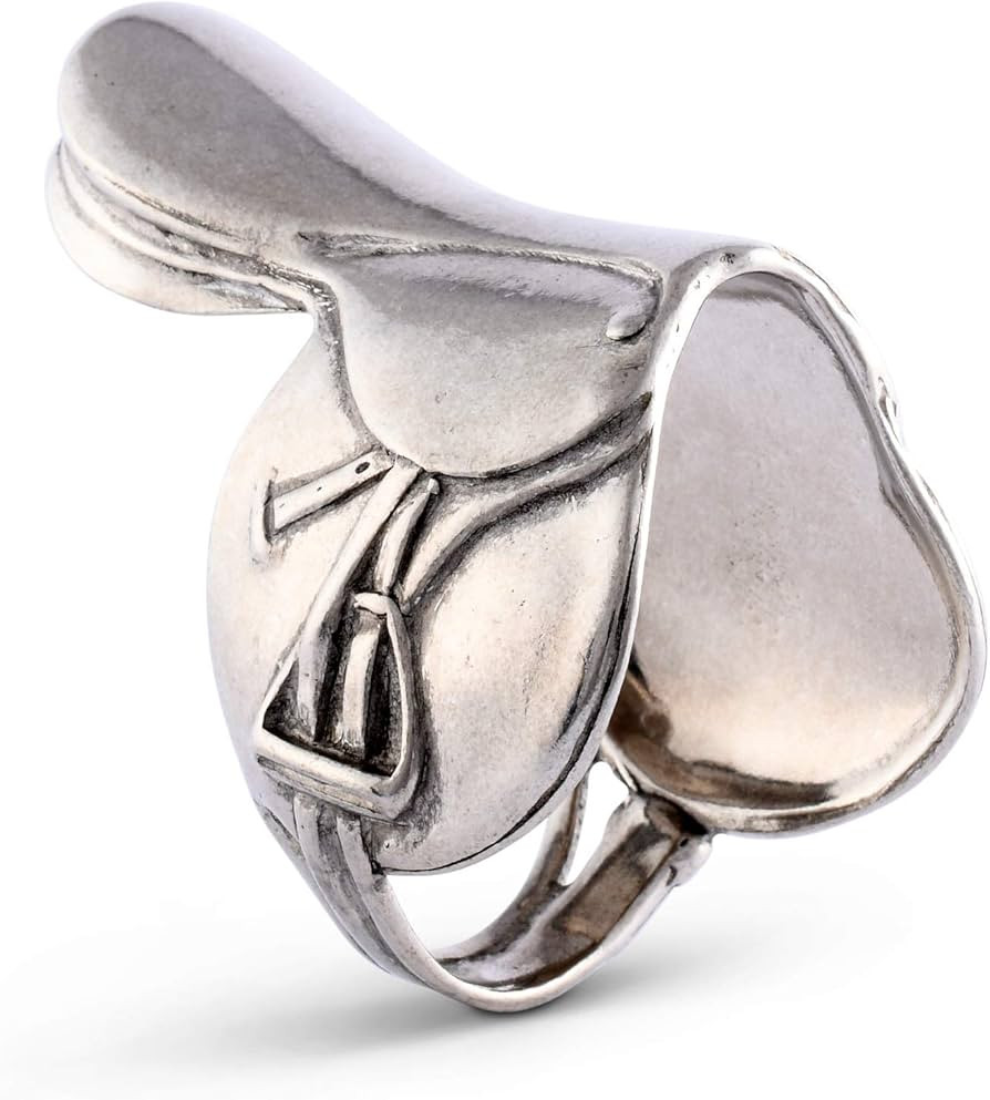 Vagabond House Pewter English Horse Saddle Napkin Ring (Sold as Single Ring) Artisan Crafted Desi... | Amazon (US)