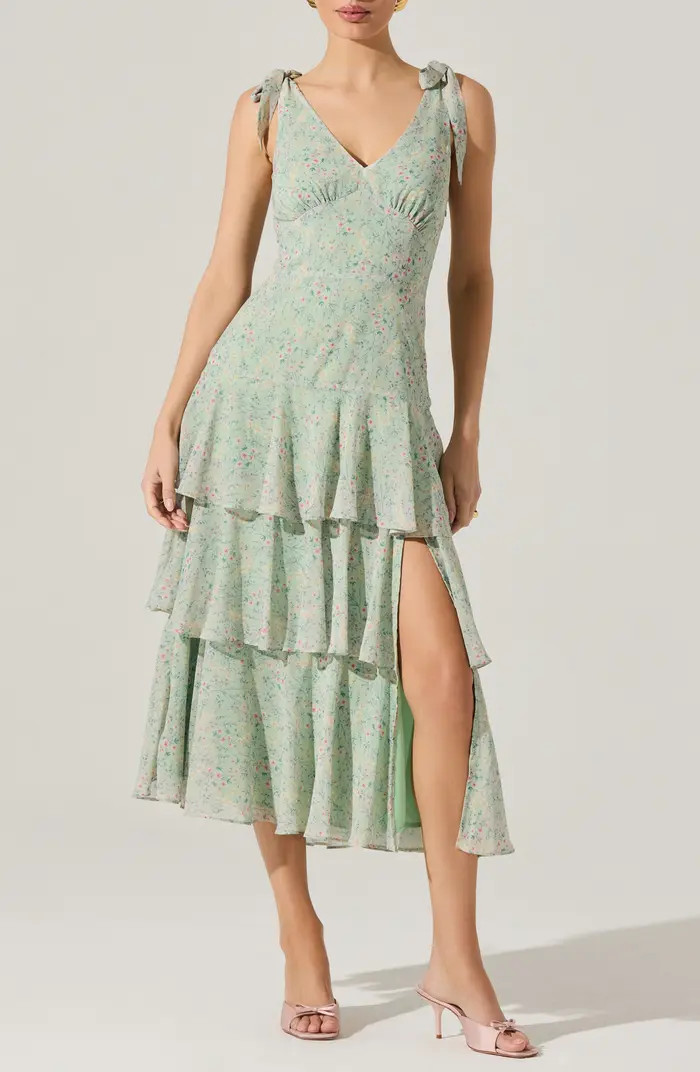 ASTR the Label Tiered Shoulder Tie Dress | Nordstromrack | Nordstrom Rack