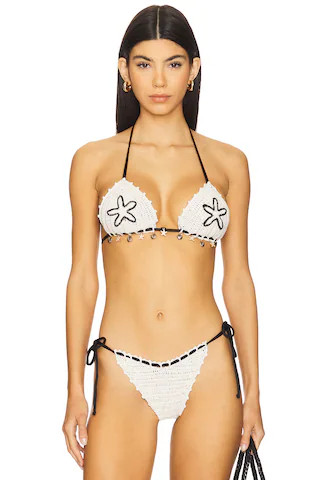 Trinidad Star Bikini Top in Black & White | Revolve Clothing (Global)