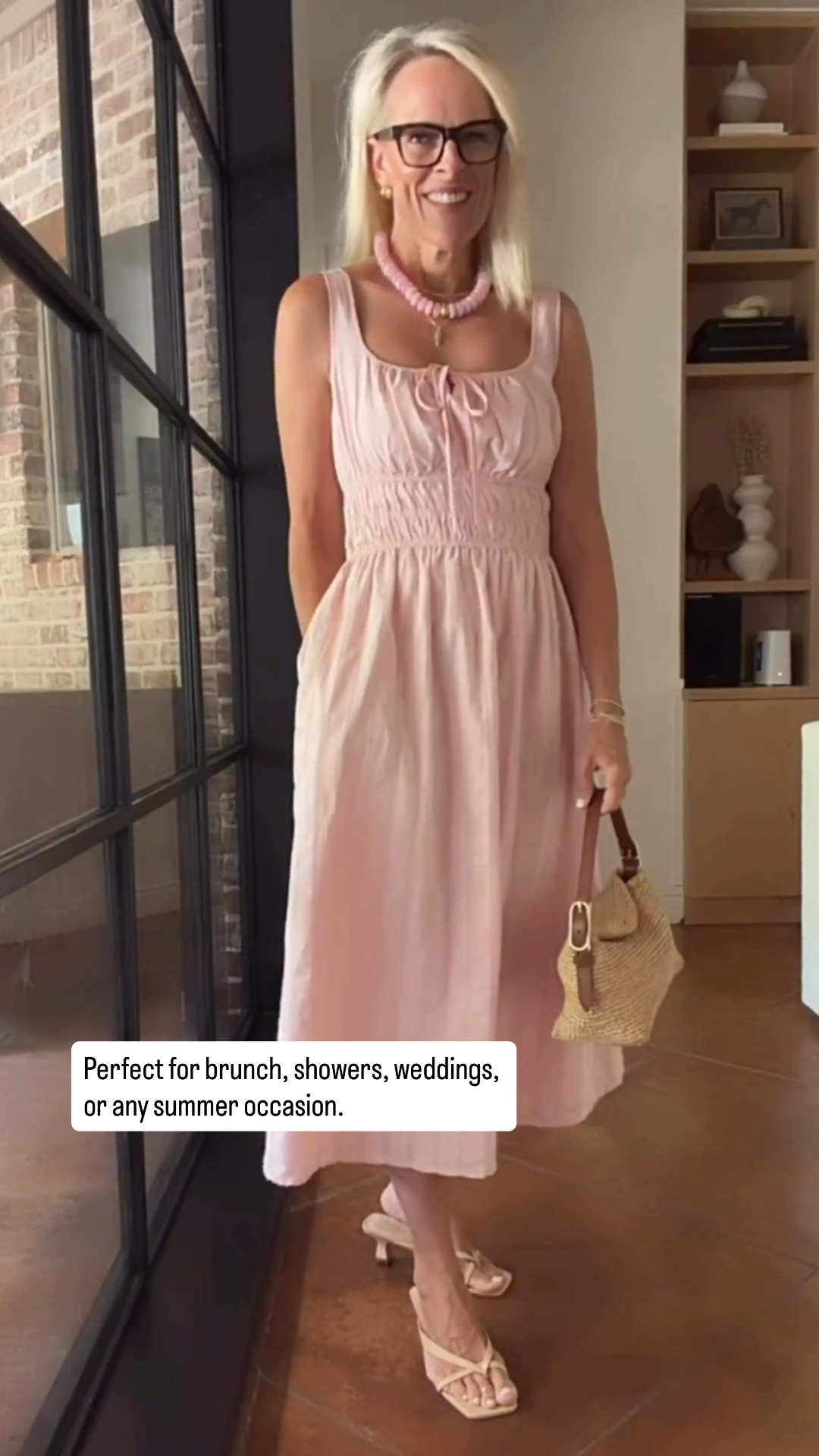 This dress is effortlessly feminine and one you’ll reach for all season long. 🌸 The smocked waist creates a flattering shape, the flowing skirt moves beautifully, and yes, it has pockets! Perfect for brunch, showers, weddings, or any summer occasion.

💡 LTK MADE EASY
❤️ Heart = Support my posts!
🔖 Save = Get sale & restock alerts
📋 Lists = Keep favorites organized
📲 Share = Send lists and products to a friend. Hello, Christmas List!
💬 Comment = Ask me anything about these finds. :-)

#LTKootd #LTKSeasonal #LTKOver40