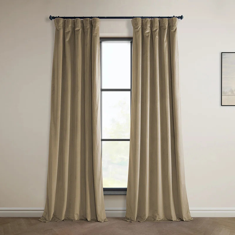Matra Plush Velvet Curtains for Bedroom - Room Darkening Curtains for Living Room Window Single P... | Wayfair North America