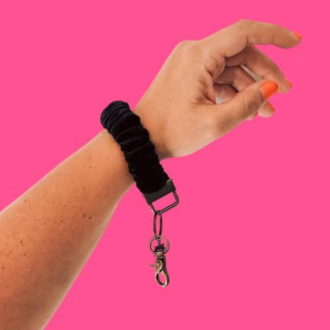 Scrunchie Keychain Black Velvet Wristlet / Keyring Gift Idea, Birthday, Bridesmaid, Teacher | Etsy (US)