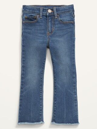 Unisex High-Waisted Flare Straight Frayed-Hem Jeans for Toddler | Old Navy (US)