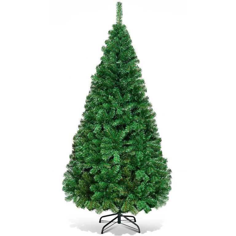 Topbuy 5ft Artificial Christmas Pine Tree Hinged PVC Branches with Solid Metal Legs (Green, 5 FT) | Walmart (US)