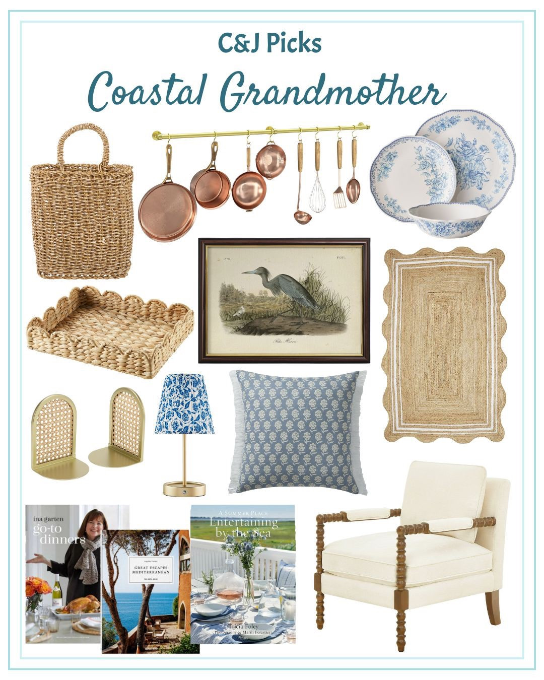 We want to spend our summer curating our inner coastal grandmother. Let’s make some jam from the fruit we get at the farmers’ market and needlepoint that pillow during an afternoon thunderstorm. It’s relaxing, it’s timeless. Angela Lansbury would be proud! #coastalgrandmother #nancymeyers #homedecor #coastaldecor

#LTKHome #LTKFindsUnder100