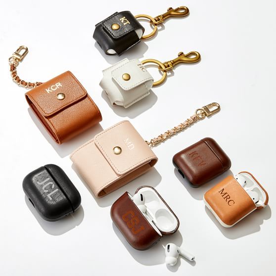 Keychain With Leather Case For AirPods | Mark and Graham | Mark and Graham