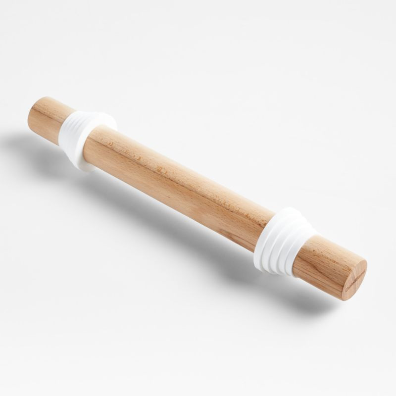 Crate & Barrel Wood Rolling Pin with Measuring Rings + Reviews | Crate & Barrel | Crate & Barrel