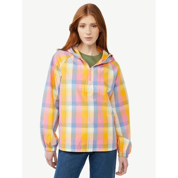 Free Assembly Women's Pullover Windbreaker Jacket with Hood - Walmart.com | Walmart (US)