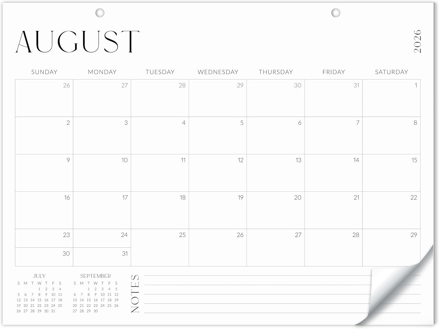 Aesthetic 2026-2027 Desk Calendar - Runs From June 2026 Until December 2027 | Large Minimalistic ... | Amazon (US)