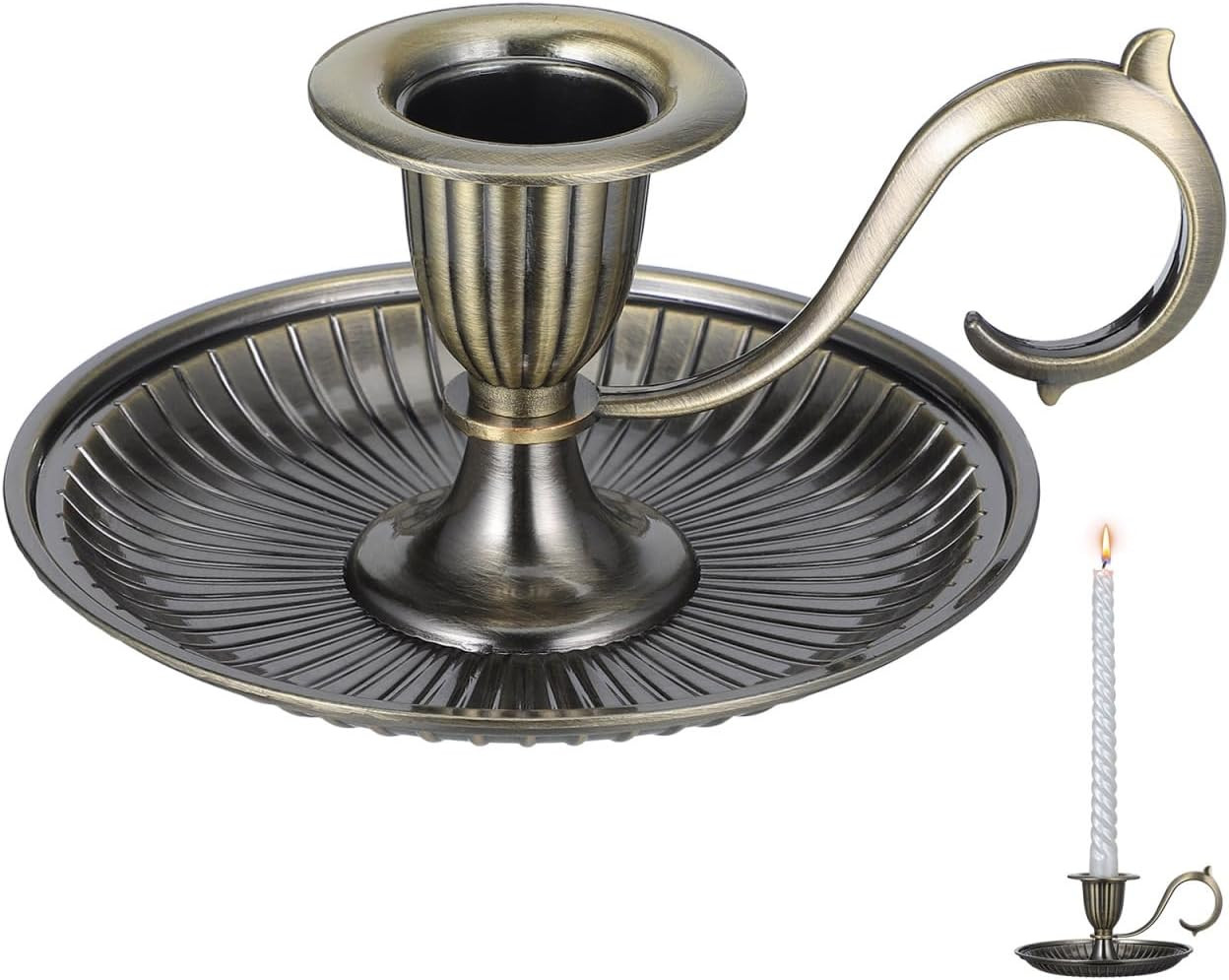 HOMSFOU Retro Candlestick - Small Zinc Alloy Candle Holder, for Party Wedding Christmas Table Hom... | Amazon (US)