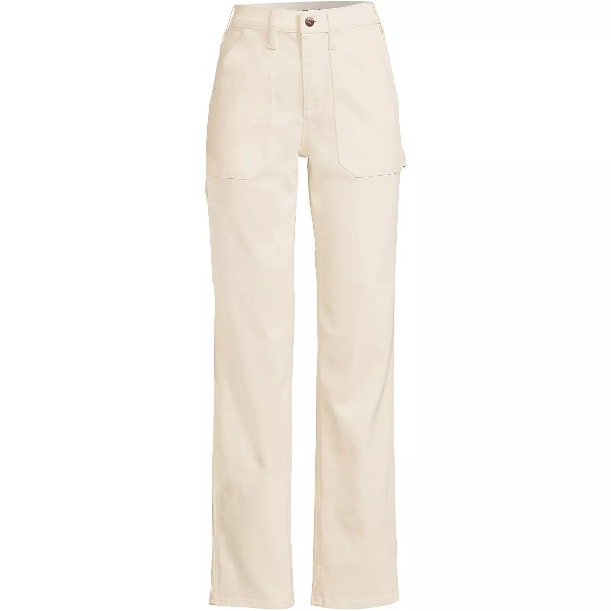 Lands' End Women's Recycled Denim High Rise Straight Leg Utility Jeans | Target