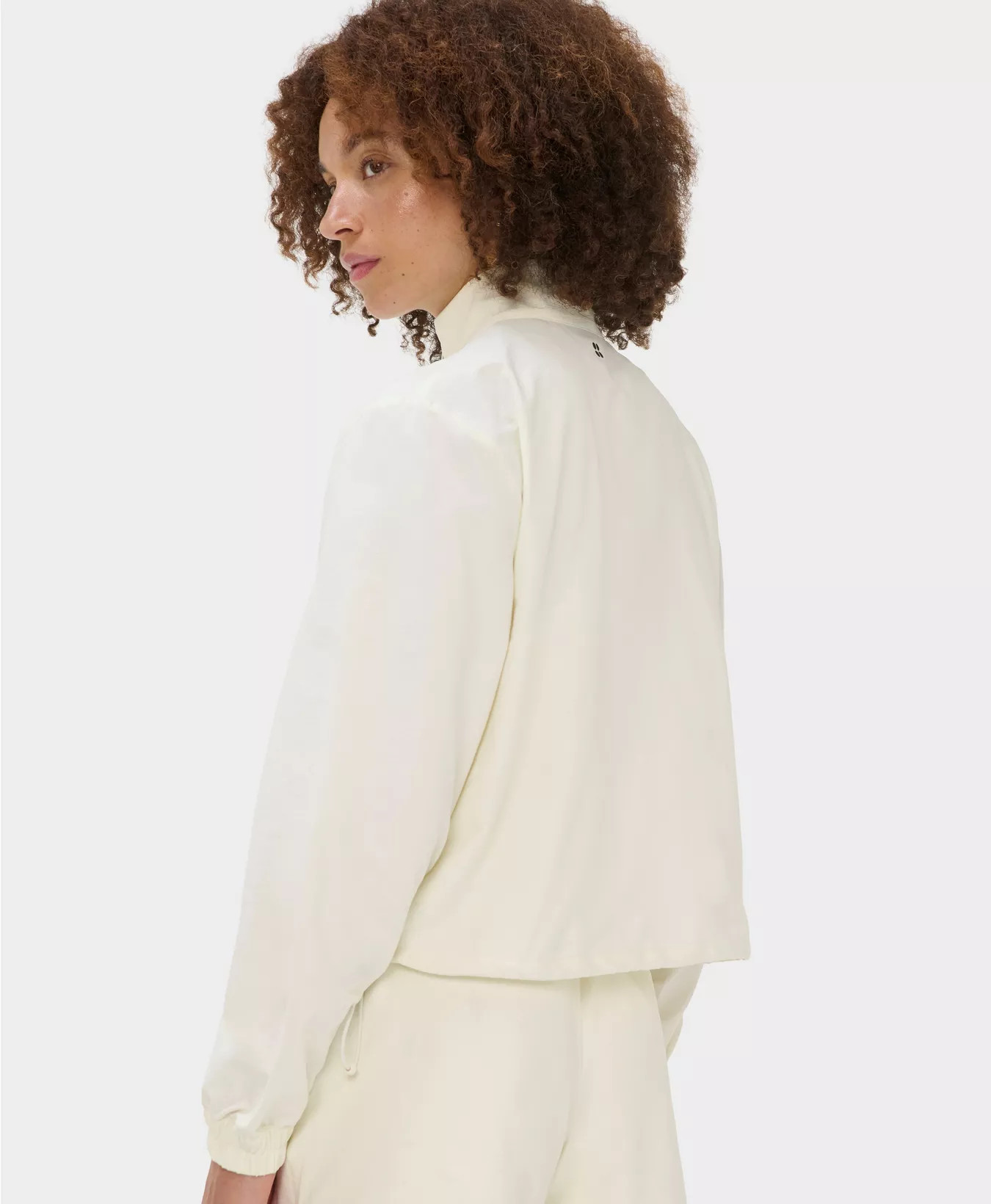 Seersucker Textured Zip Up - Lily White | Women's Jumpers + Hoodies | Sweaty Betty | Sweaty Betty UK
