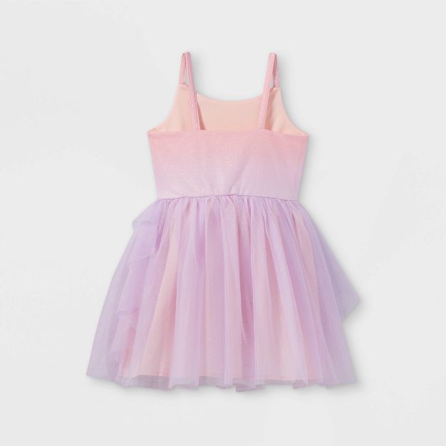 Girls' Ombre Shimmer Bodice Sleeveless Dress - Cat & Jack™ Pink | Target