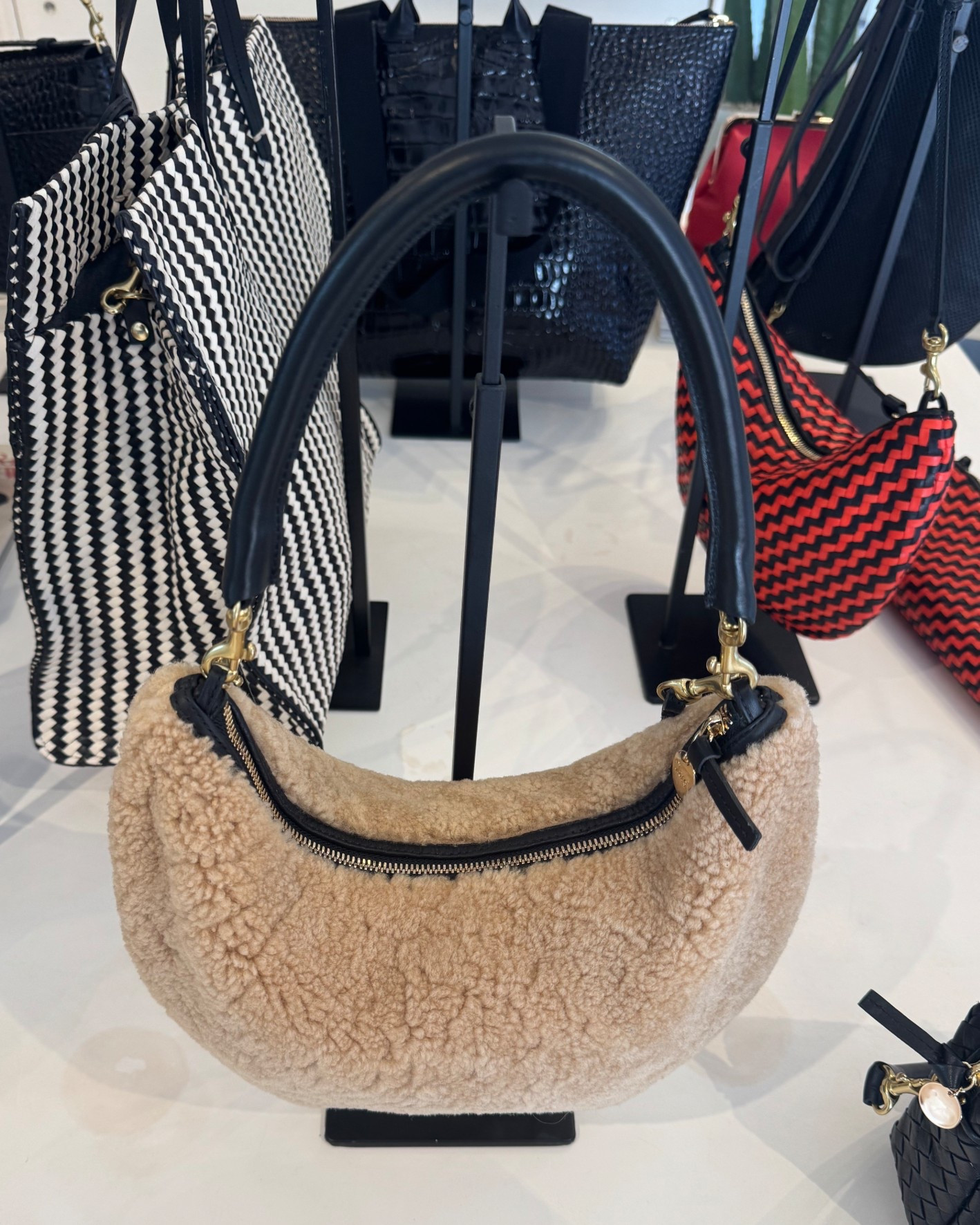 Prettiest shearling bag spotted at Claire V 

#LTKGiftGuide #LTKHoliday