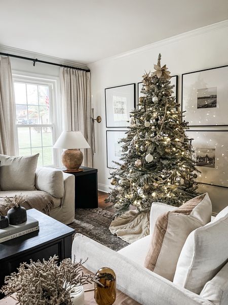 Neutral Christmas tree, Christmas living room

#LTKhome #LTKHoliday