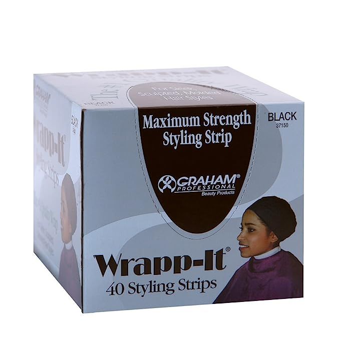Wrapp-it Styling Strips for Natural Hair Wrap and Molded Styles by Graham Beauty (40 Strips) | Amazon (US)