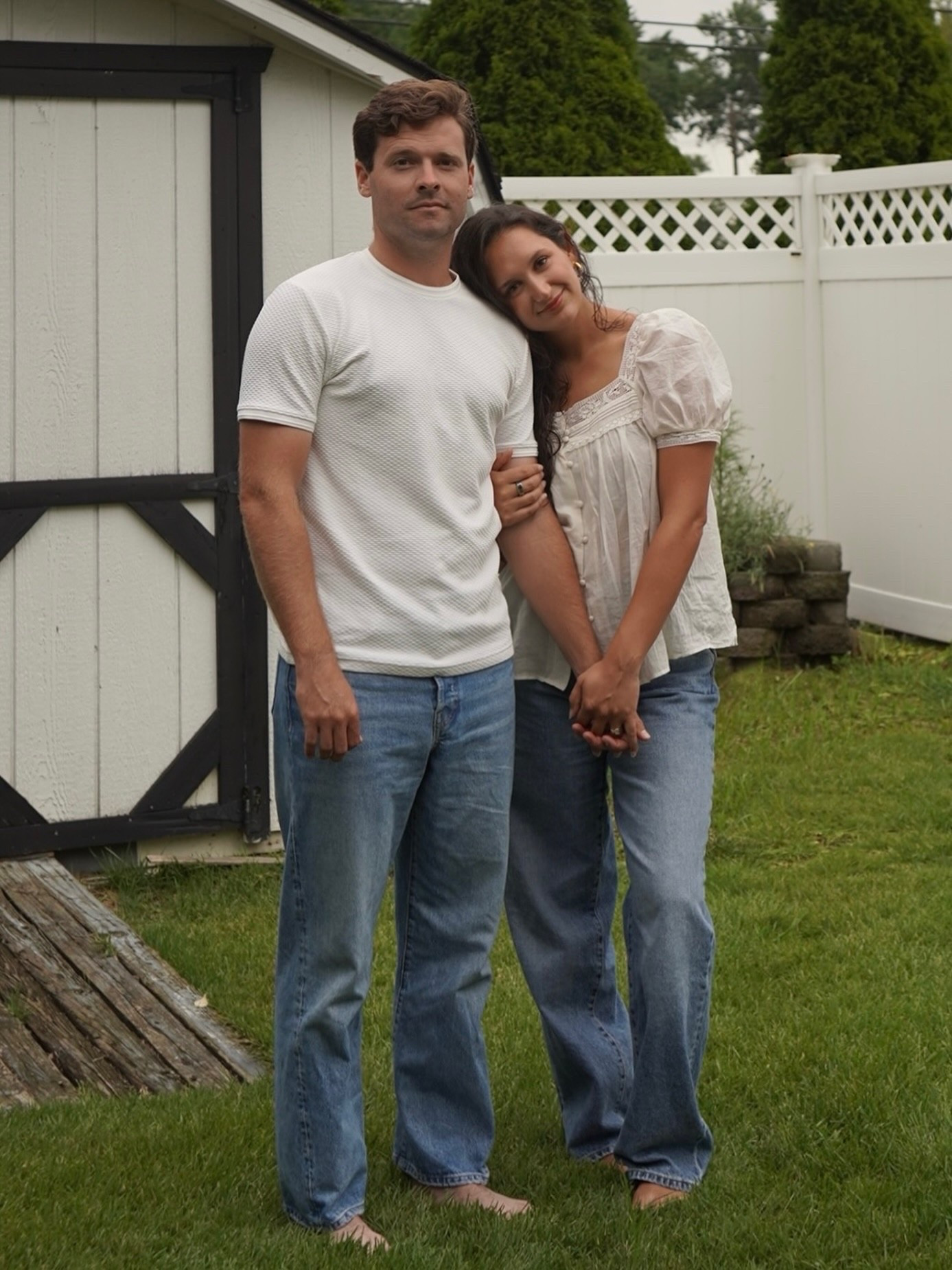 Took some pictures with my fiancé in our home ❤️ 

I’ve been obsessed with this white all summer  

#LTKStyleTip #LTKFindsUnder50 #LTKHome