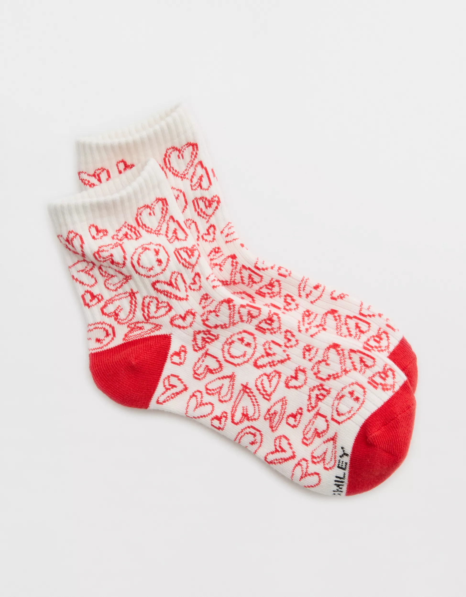 Aerie Smiley® Ribbed Cotton Bobby Socks | Aerie