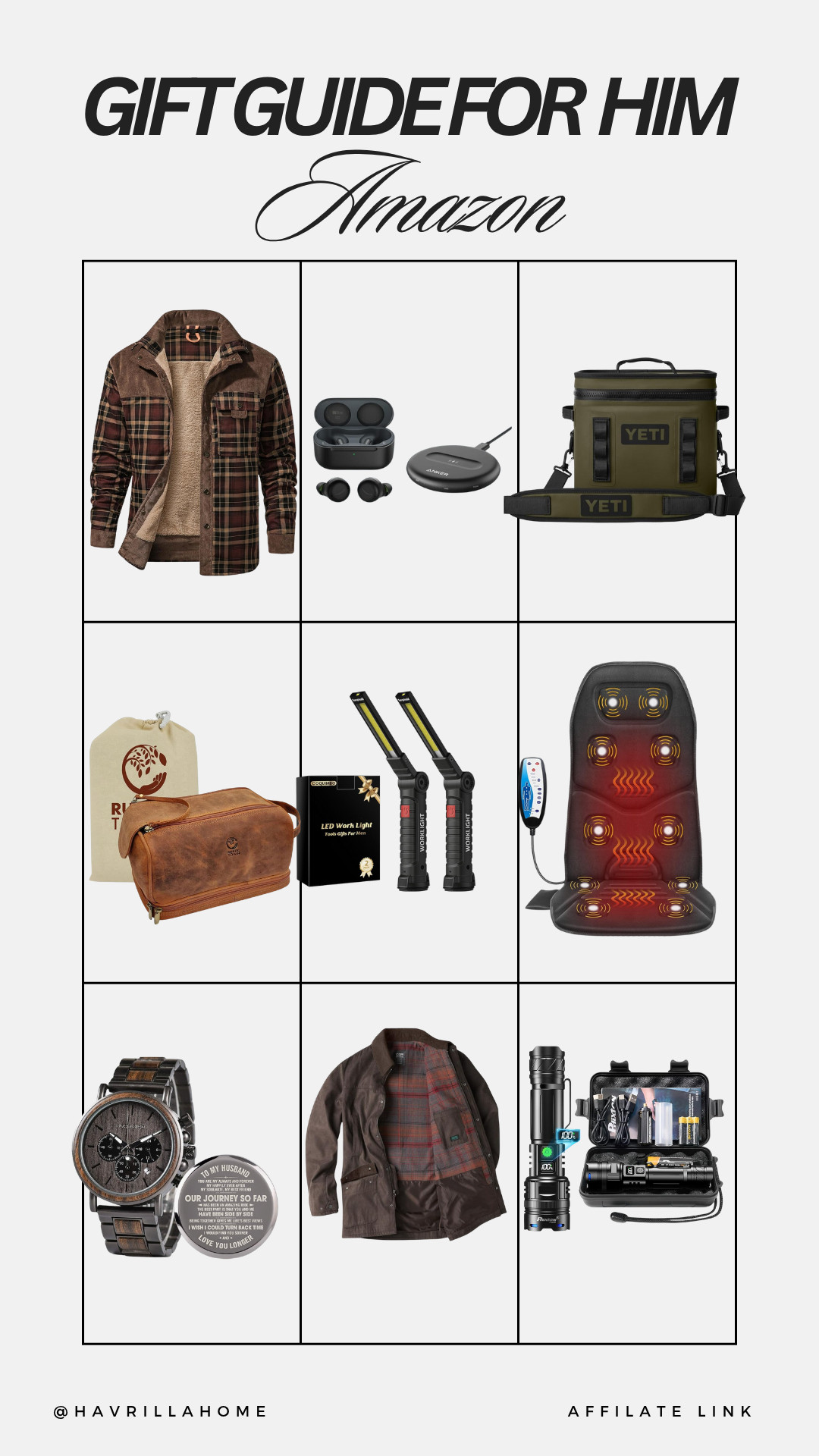 Amazon gift guide for him, men’s christmas gifts, holiday gift ideas for husband, amazon finds for men, practical gifts for dad, cozy gifts for him, amazon tech gifts, christmas gifts for boyfriend, amazon gifts under $50, men’s amazon must haves. Follow @havrillahome on Instagram and Pinterest for more home decor inspiration, diy and affordable finds Holiday, christmas decor, home decor, living room, Candles, wreath, faux wreath, walmart, Target new arrivals, winter decor, spring decor, fall finds, studio mcgee x target, hearth and hand, magnolia, holiday decor, dining room decor, living room decor, affordable, affordable home decor, amazon, target, weekend deals, sale, on sale, pottery barn, kirklands, faux florals, rugs, furniture, couches, nightstands, end tables, lamps, art, wall art, etsy, pillows, blankets, bedding, throw pillows, look for less, floor mirror, kids decor, kids rooms, nursery decor, bar stools, counter stools, vase, pottery, budget, budget friendly, coffee table, dining chairs, cane, rattan, wood, white wash, amazon home, arch, bass hardware, vintage, new arrivals, back in stock, washable rug 
 

 

#LTKGiftGuide #LTKHoliday #LTKSeasonal