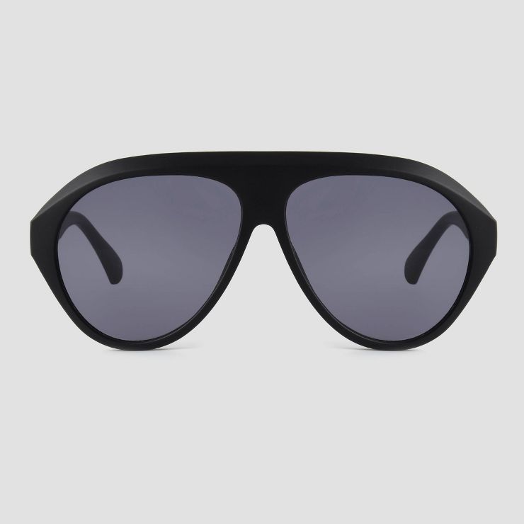 Women's Oversized Rubberized Plastic Aviator Sunglasses - Universal Thread™ Black | Target