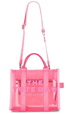 Marc Jacobs The Mesh Medium Tote Bag in Candy Pink from Revolve.com | Revolve Clothing (Global)