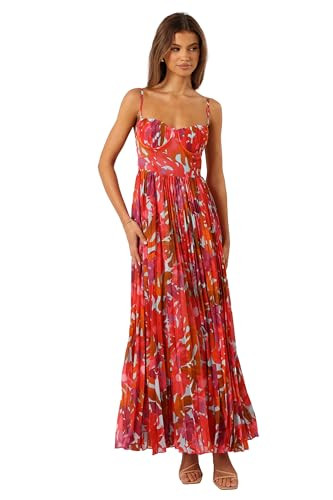 Petal & Pup Achanti Pleated Maxi Dress - Pink Azalea L | Amazon (US)