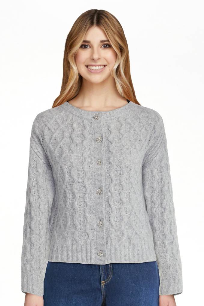 Free Assembly Women's and Women's Plus Cropped Cable Cardigan Sweater, Midweight, Sizes XS-4X | Walmart (US)