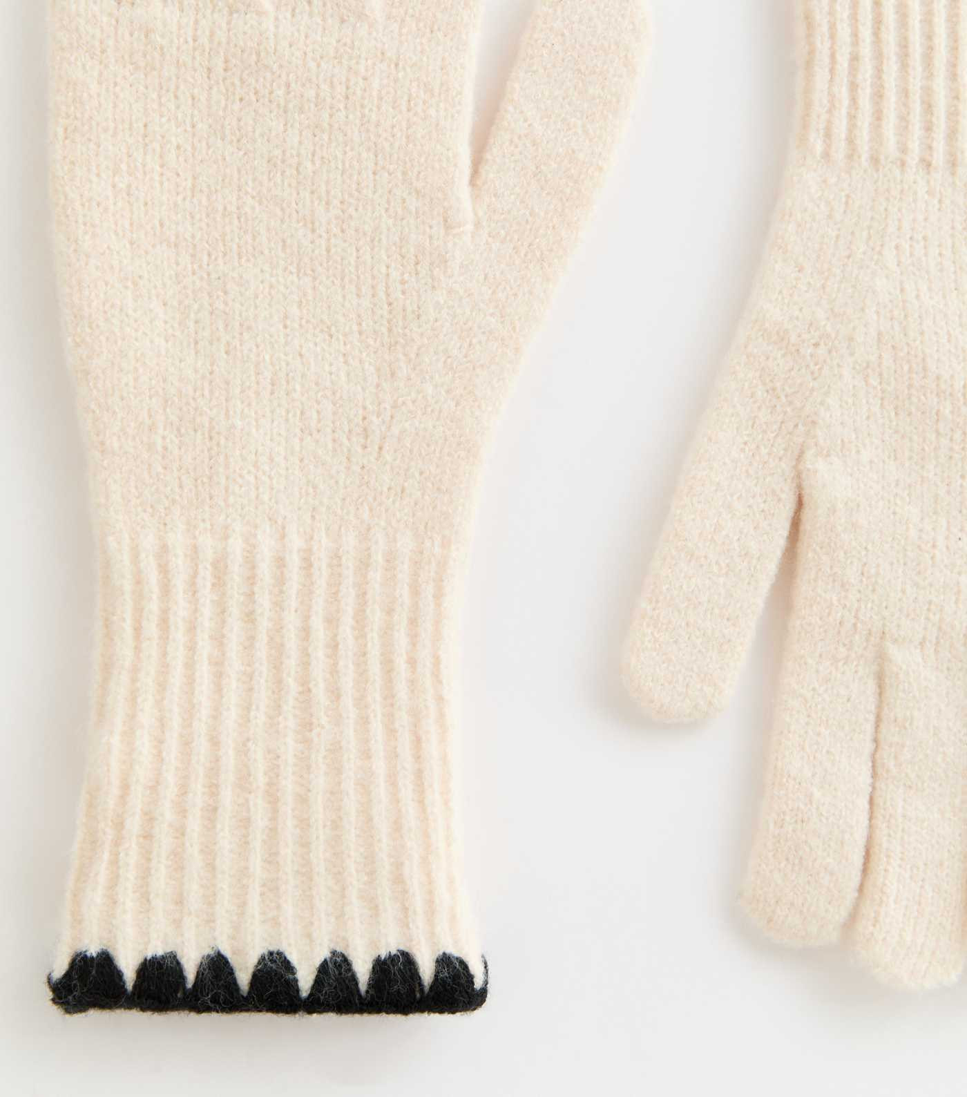 Cream Contrast Whipstitch Gloves | New Look | New Look (UK)