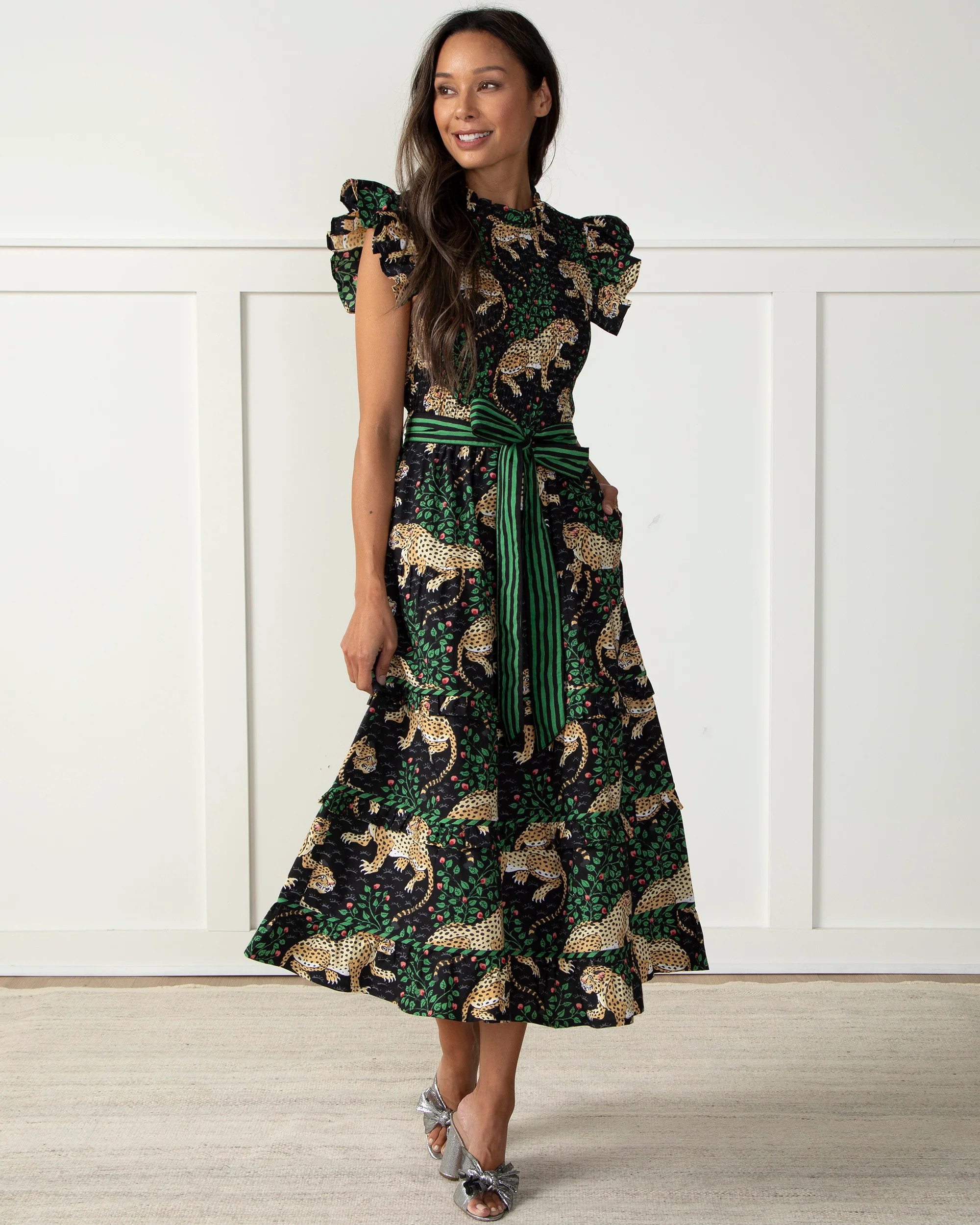 Bagheera - Ready to Ruffle Dress - Ink | Printfresh