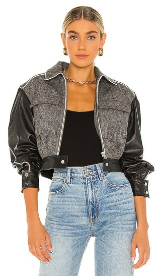 Dabria Bomber Jacket in Black | Revolve Clothing (Global)