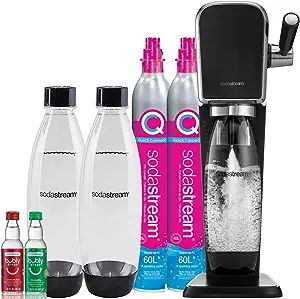 SodaStream Art Sparkling Water Maker Bundle (Black), with CO2, DWS Bottles, and Bubly Drops Flavo... | Amazon (US)