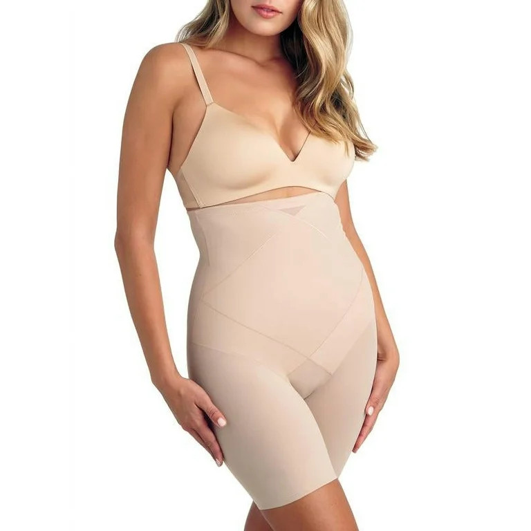 Cupid Women's Extra Firm Control Tummy Tuck High Waist Thigh Slimmer Shapewear | Walmart (US)