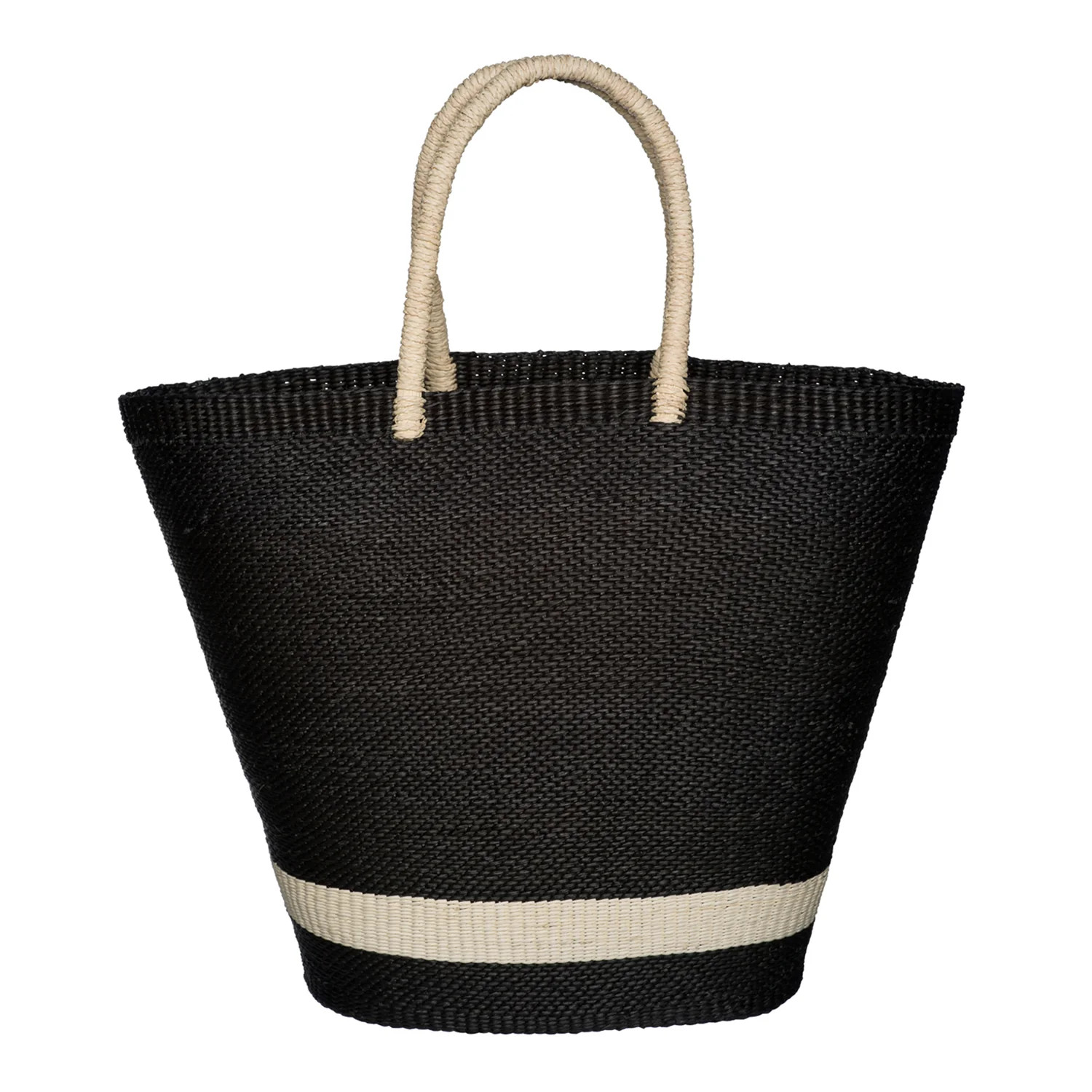 Amaru Bag - Toquilla Straw Tote Two Tone Beach Bag | Artesano | Artesano