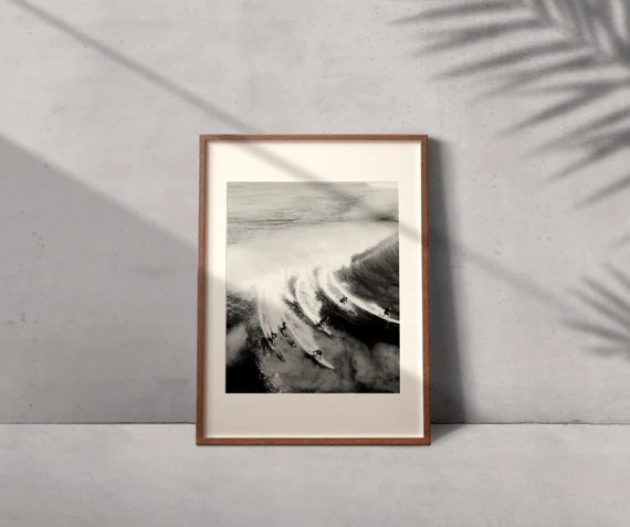 Big Rider Surf Black White Poster Print Downloadable Surf - Etsy | Etsy (US)