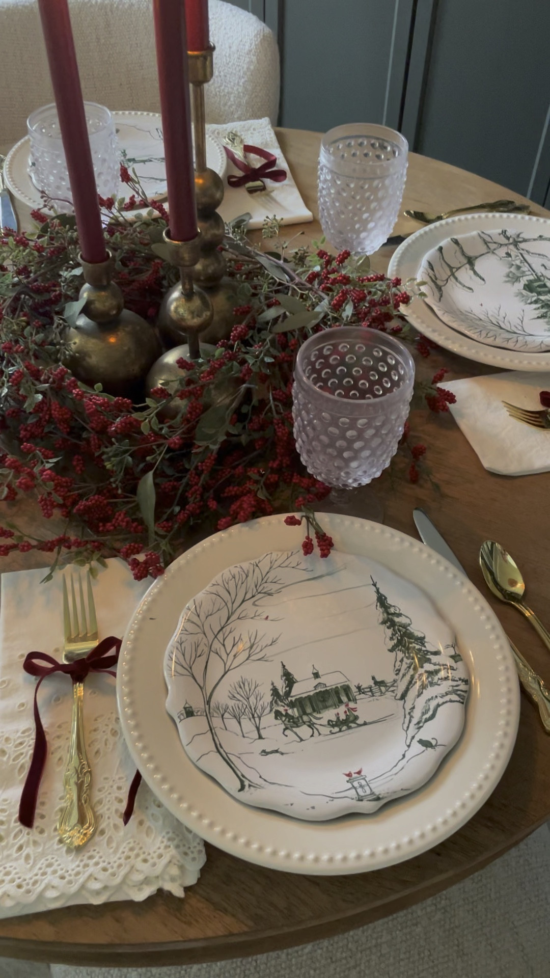 Christmas table setting in our library...

#LTKWatchNow #LTKHome #LTKHoliday