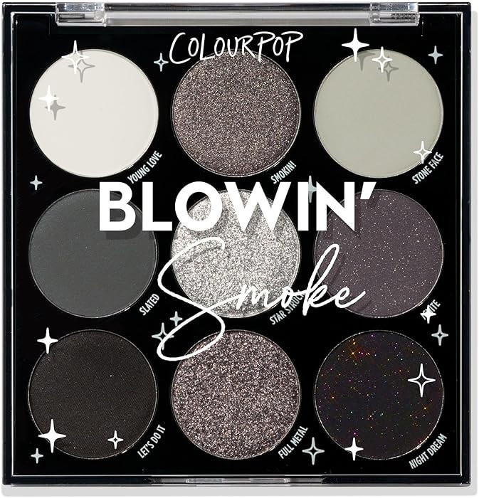 ColourPop Blowin' Smoke Eyeshadow Palette - Silver & Smokey Eye Eyeshadow Palette with Metallic &... | Amazon (US)