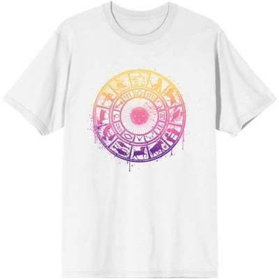 Celestial Tropics Gradient Astrology Wheel Men's White T-Shirt - 5XL | Target