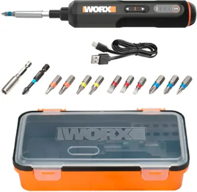 WORX - 4V 3-Speed Compact Screwdriver with 12 Accessory Bits, Dual LED Lights, and 3 Gear Torque ... | Best Buy U.S.
