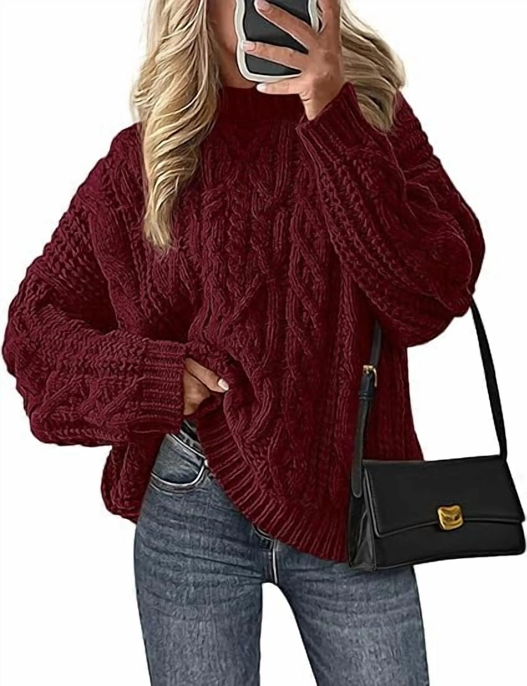 PRETTYGARDEN Women's Oversized Fall Sweaters Casual Long Sleeve Crewneck Chunky Cable Knit Pullov... | Walmart (US)