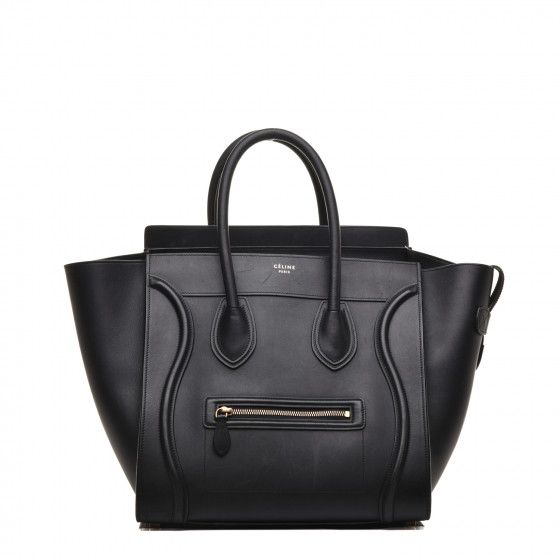 CELINE Smooth Calfskin Mini Luggage Black | FASHIONPHILE | FASHIONPHILE (US)